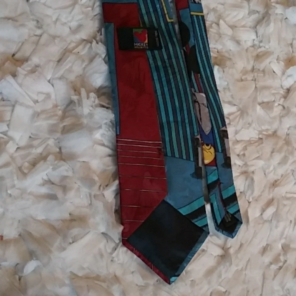 Mickey Unlimited vintage tie red/blue/yellow/black‎